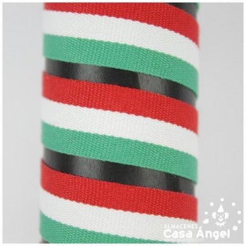 CINTA DE BANDERA DE PAÍSES FRANJAS ROJO BLANCO VERDE 15mm
