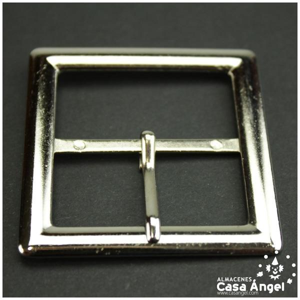 HEBILLA METÁLICA CUADRADA PLATEADA 54x54mm