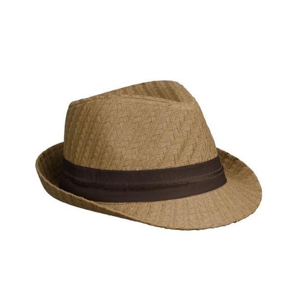 SOMBRERO TIROLÉS DE FIBRA TRENZADA CON CINTA MARRÓN