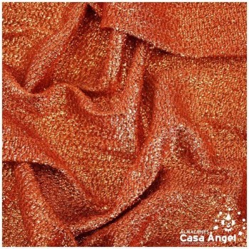 PUNTO GRANO DE ARROZ CON RAFIA NARANJA 120cm