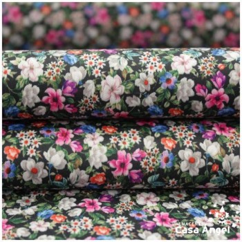 NEOPRENO DOBLE ESTAMPADO FLORECILLAS 150cm
