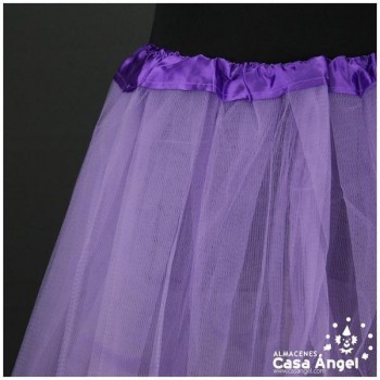TUTÚ MORADO CON TRES CAPAS DE TUL