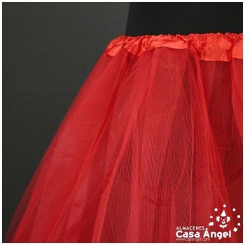 TUTÚ ROJO CON TRES CAPAS DE TUL