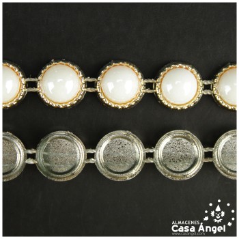 PASAMANERIA MEDIA PERLA REDONDA ORO 11mm