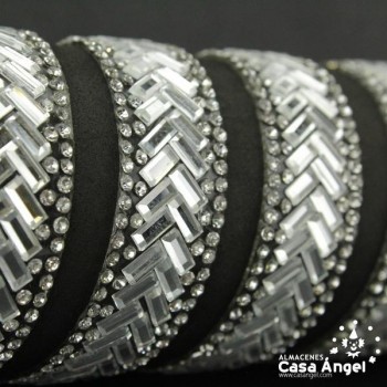 PASAMANERÍA TERMOADHESIVA ESPEJOS RIBETES STRASS 15mm