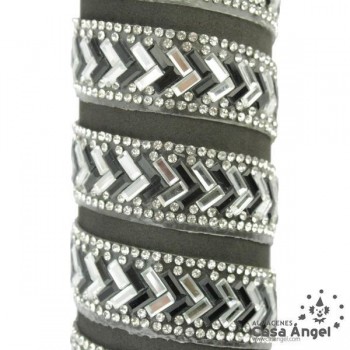 PASAMANERÍA TERMOADHESIVA ESPEJOS RIBETES STRASS 15mm