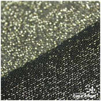 TELA PUNTO NEGRO ORO SERIE FIESTA 150cm