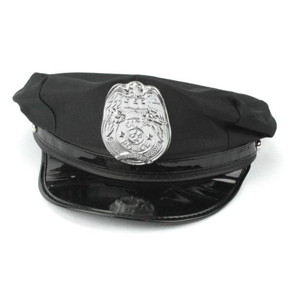 GORRA DE POLICÍA CON INSIGNIA PARA ADULTOS