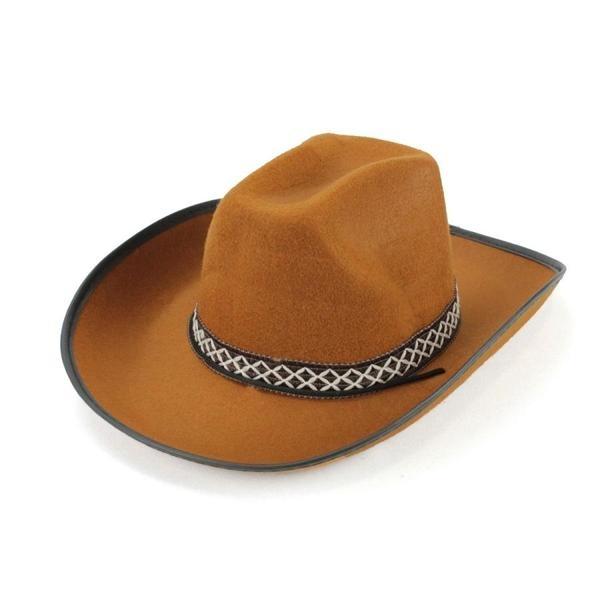 SOMBRERO VAQUERO FIELTRO MARRÓN ADULTO