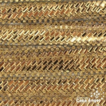 PASAMANERÍA TERMOADHESIVA PATRÓN STRASS 15mm