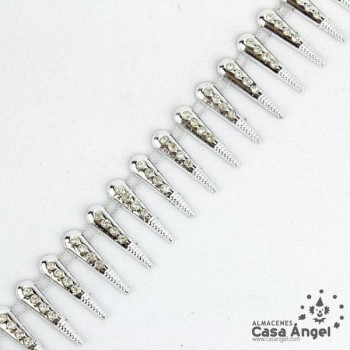PASAMANERÍA CADENETA LÁGRIMAS INCRUSTACIONES STRASS 3cm