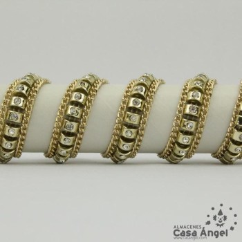 PASAMANERÍA TERMOADHESIVA CON CADENA Y STRASS 18mm
