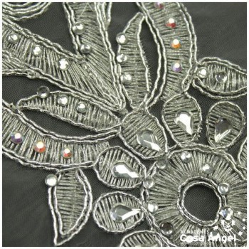 PASAMANERÍA ANCHA INCRUSTACIONES STRASS 17cm