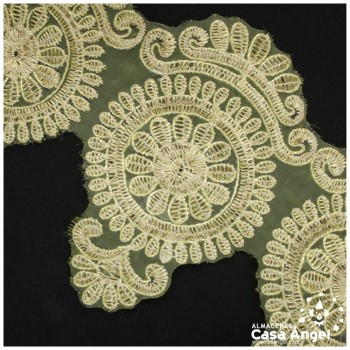 PASAMANERÍA ANCHA INCRUSTACIONES STRASS 12cm