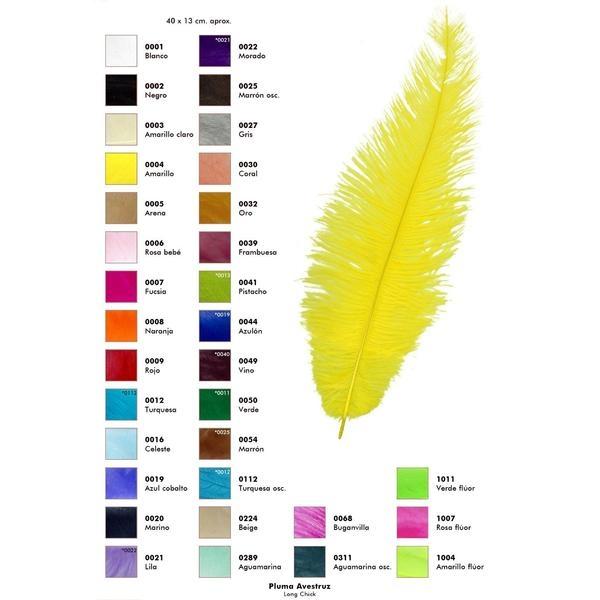 PLUMAS DE AVESTRUZ LONG CHICK 40cm