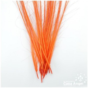 PLUMAS DE PAVO REAL ESPADA NARANJA 80cm