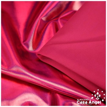 TELA ELASTICA FUCSIA CON FOIL EXTRABRILLANTE SERIE AURA 150cm