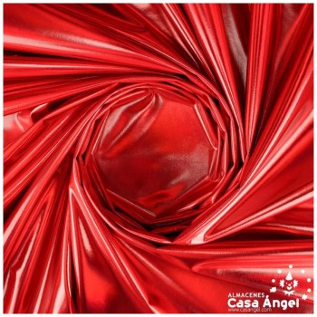 TELA ELASTICA ROJA CON FOIL EXTRABRILLANTE SERIE AURA 150cm