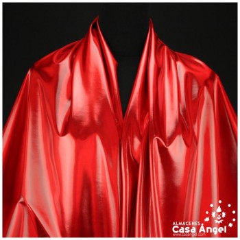 TELA ELASTICA ROJA CON FOIL EXTRABRILLANTE SERIE AURA 150cm