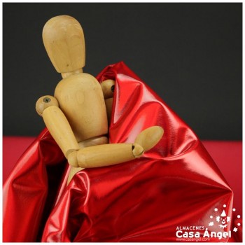 TELA ELASTICA ROJA CON FOIL EXTRABRILLANTE SERIE AURA 150cm