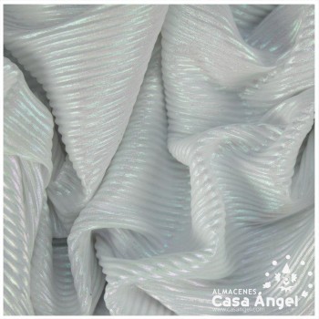 PAN DE ORO PLISADO COLOR BLANCO BOREAL SERIE POLARIS 150cm