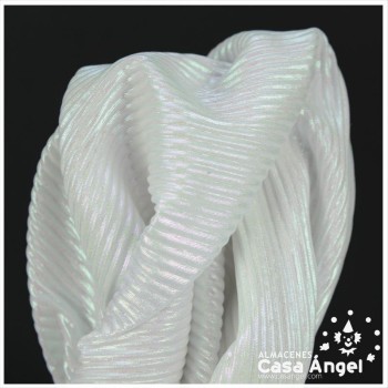 PAN DE ORO PLISADO COLOR BLANCO BOREAL SERIE POLARIS 150cm