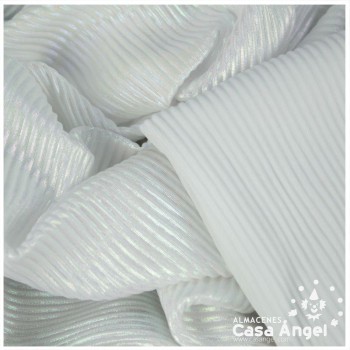 PAN DE ORO PLISADO COLOR BLANCO BOREAL SERIE POLARIS 150cm