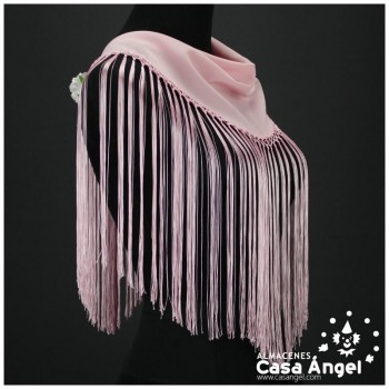 MANTONCILLO ROSA BEBÉ LISO INFANTIL 57X14cm