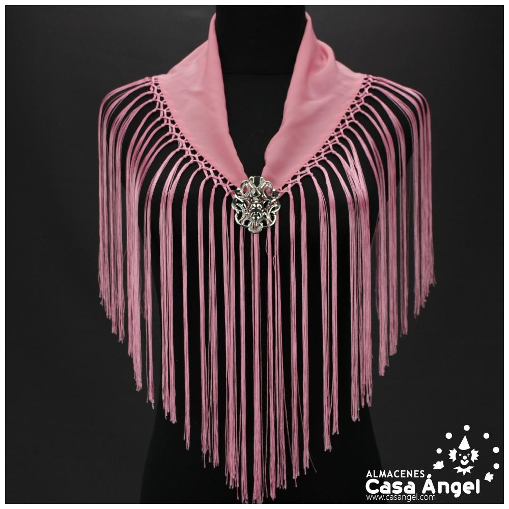 MANTONCILLO ROSA CHICLE LISO INFANTIL 57X14cm