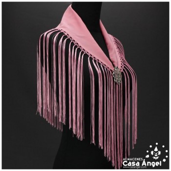 MANTONCILLO ROSA CHICLE LISO INFANTIL 57X14cm