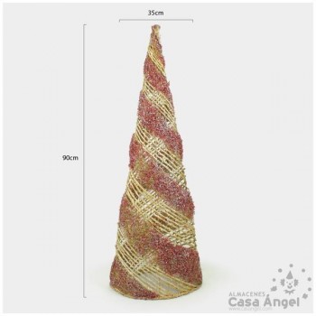 ÁRBOL CÓNICO ACABADO CRISTALIZADO 90cm
