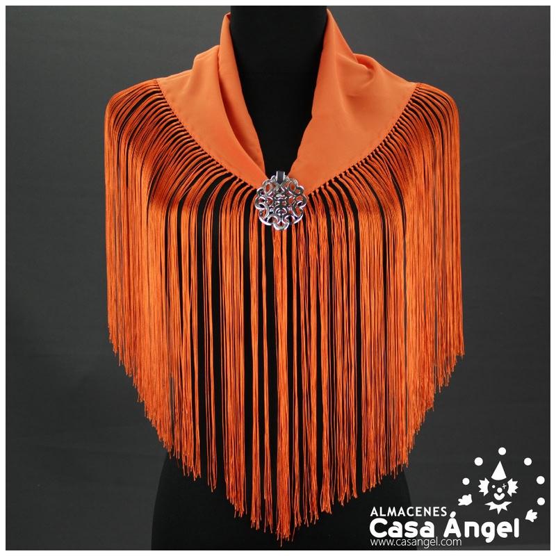 MANTÓN NARANJA DE CRESPÓN INFANTIL