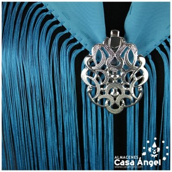 MANTÓN TURQUESA DE CRESPÓN INFANTIL