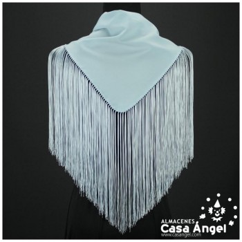 MANTÓN COLOR CELESTE DE CRESPÓN INFANTIL