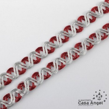 PASAMANERÍA CINTA ONDAS CRUZADAS BICOLOR 10mm