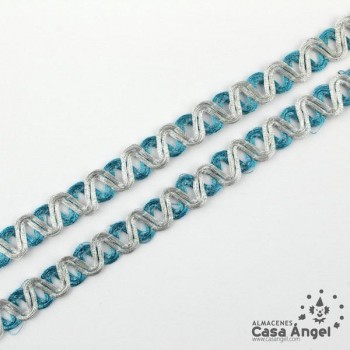 PASAMANERÍA CINTA ONDAS CRUZADAS BICOLOR 10mm
