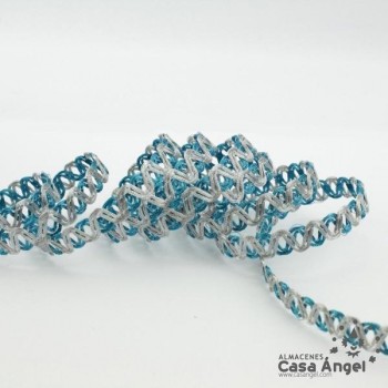 PASAMANERÍA CINTA ONDAS CRUZADAS BICOLOR 10mm