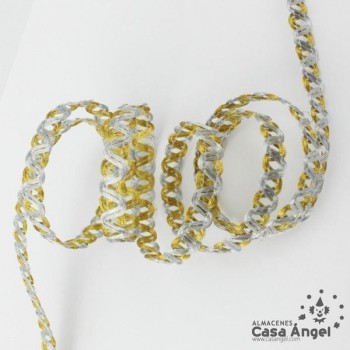 PASAMANERÍA CINTA ONDAS CRUZADAS BICOLOR 10mm