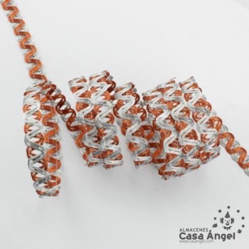 PASAMANERÍA CINTA ONDAS CRUZADAS BICOLOR 10mm