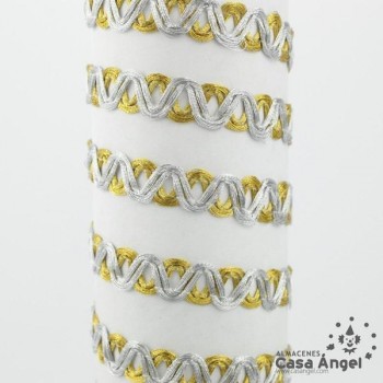 PASAMANERÍA CINTA ONDAS CRUZADAS BICOLOR 10mm
