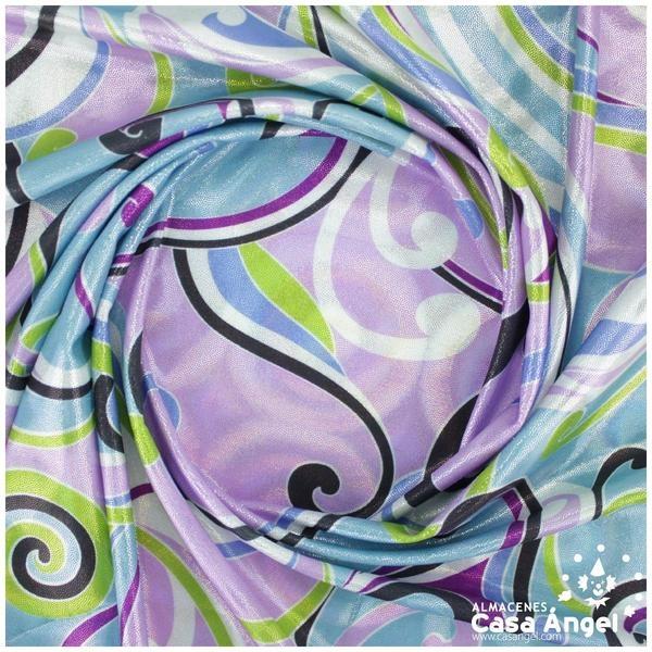 LYCRA EFECTO MUARÉ SERIE MAIKA AZUL 150cm