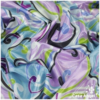 LYCRA EFECTO MUARÉ SERIE MAIKA AZUL 150cm