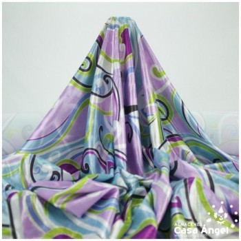 LYCRA EFECTO MUARÉ SERIE MAIKA AZUL 150cm