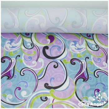 LYCRA EFECTO MUARÉ SERIE MAIKA AZUL 150cm
