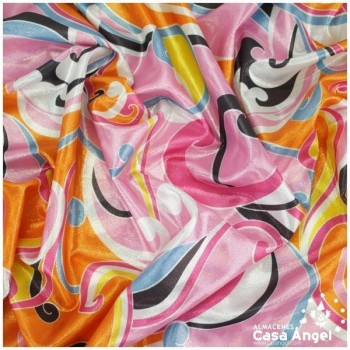 LYCRA EFECTO MUARÉ SERIE MAIKA NARANJA 150cm