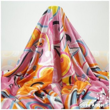 LYCRA EFECTO MUARÉ SERIE MAIKA NARANJA 150cm