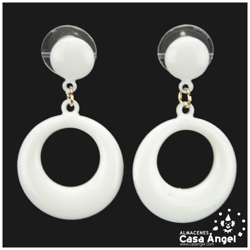PENDIENTES ARO COLOR BLANCO INFANTIL