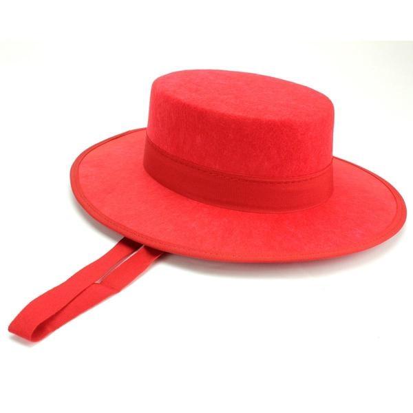 SOMBRERO CORDOBÉS FIELTRO ROJO TALLAS ADULTO
