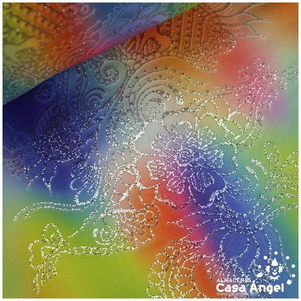 LYCRA ESTAMPADA GOMA GLITTER BAJORELIEVE SERIE NUBIA 150cm