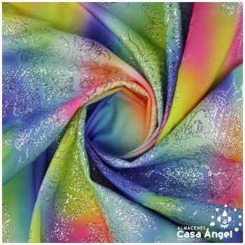 LYCRA ESTAMPADA GOMA GLITTER BAJORELIEVE SERIE NUBIA 150cm